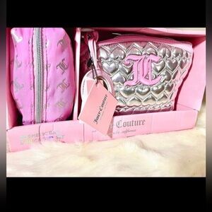 Juicy Couture Pink and Silver Quilted Bag Duo